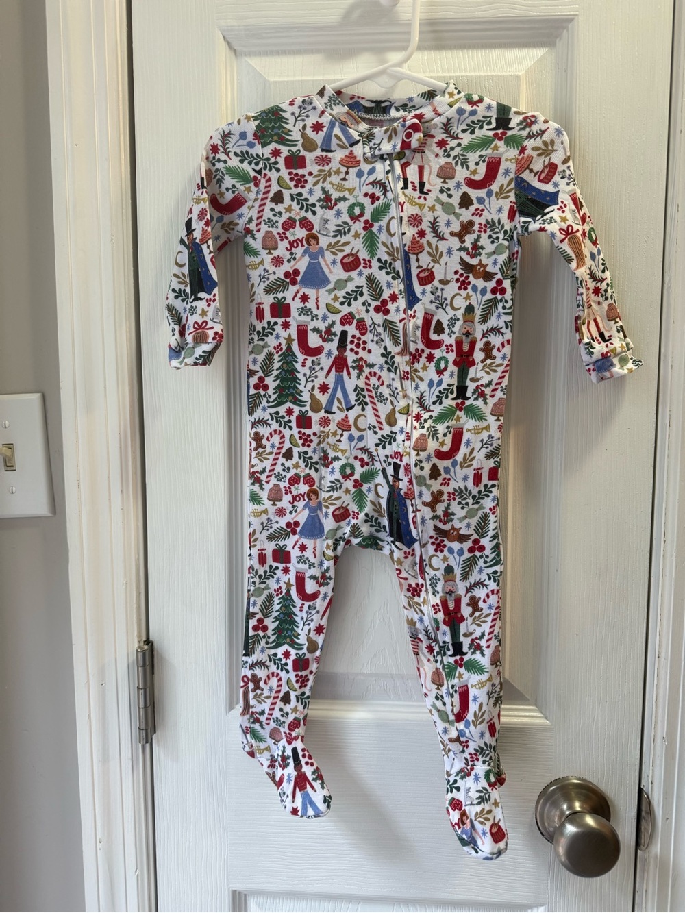 Pottery Barn Kids x Rifle Paper Nutcracker Sleeper EUC